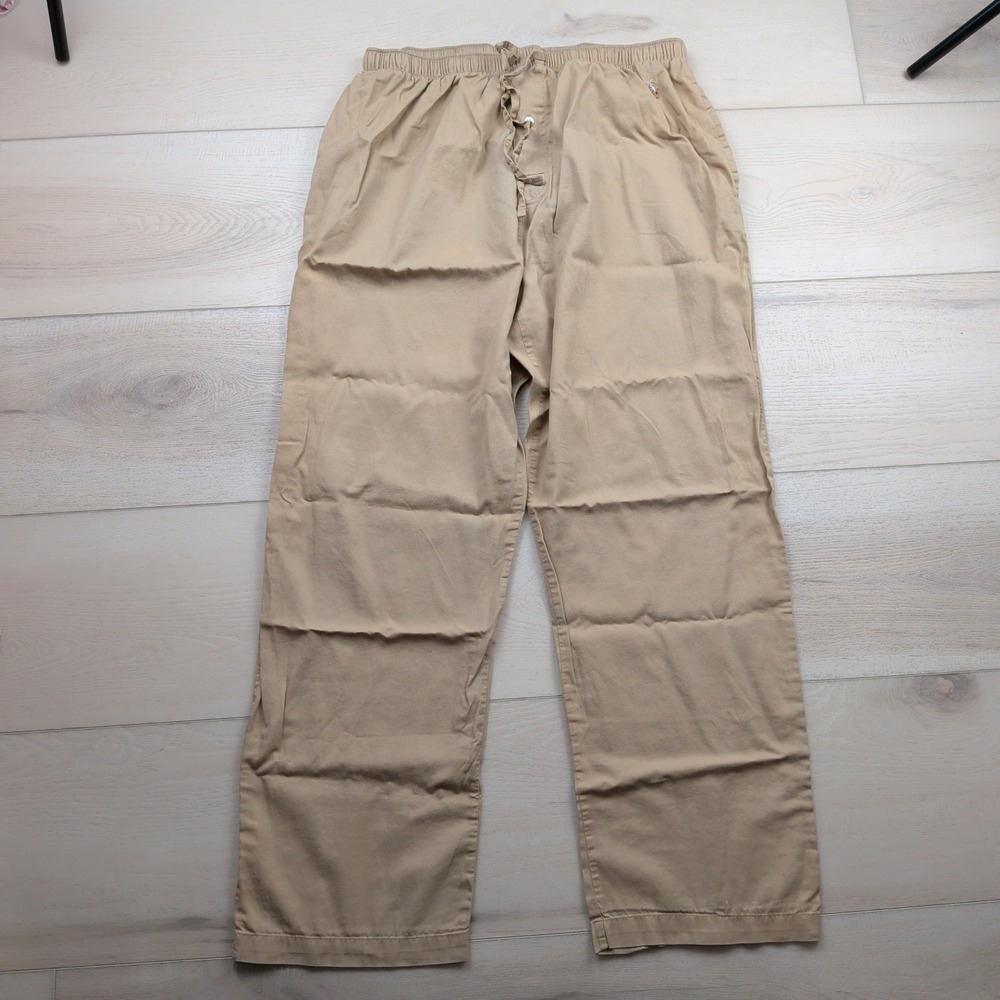 Polo Ralph Lauren Sleepwear Pants Tan Khaki Cotton Lounge Pajama Mens Medium